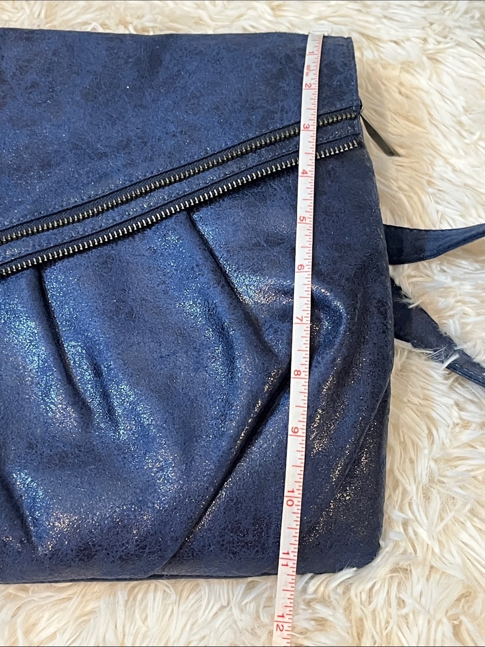 Matt & Nat Ritual laptop/messenger bag, blue stardust color. - Picture 10 of 11